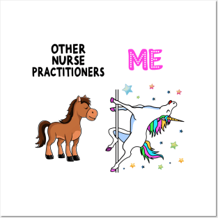 Family Nurse Practitioner Funny Unicorn Posters and Art